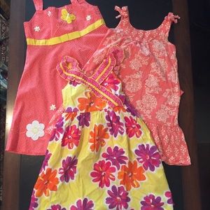 (3) girls 5T dresses 1-NWT pink and floral